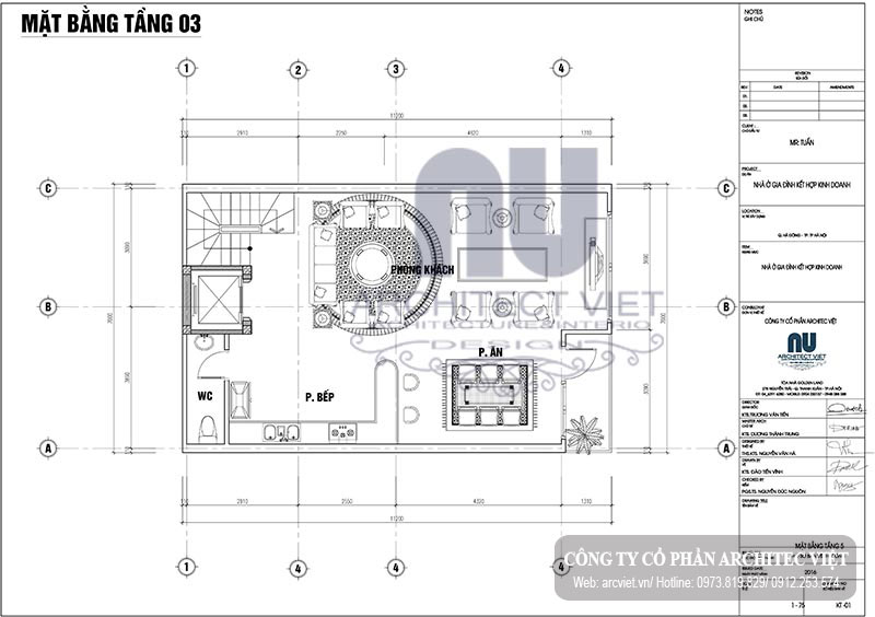 Cách bố trí công năng mặt bằng tầng 3 Bố trí công năng mặt bằng tầng 3