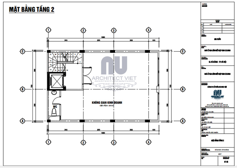Bố trí mặt bằng công năng tầng 2