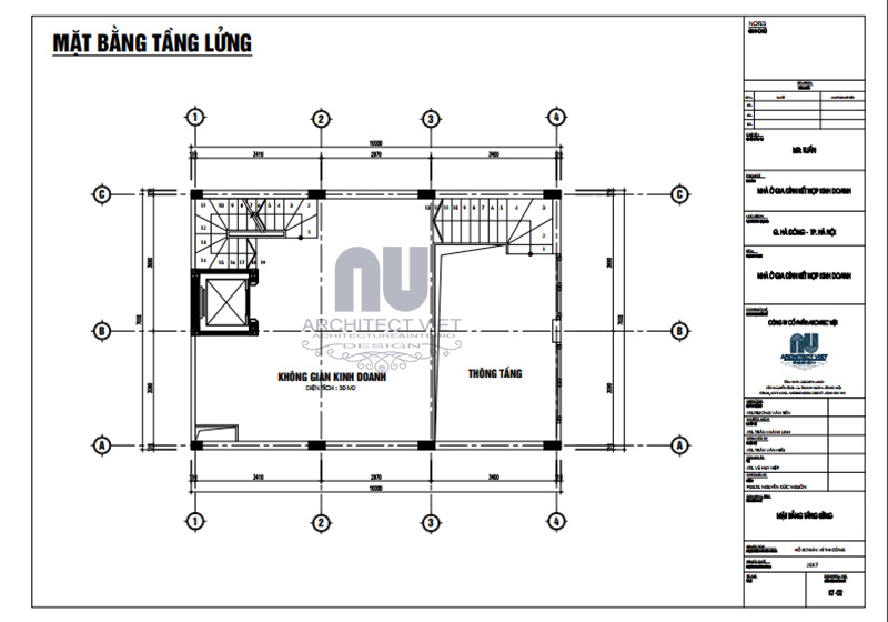 Bố trí mặt bằng tầng lửng
