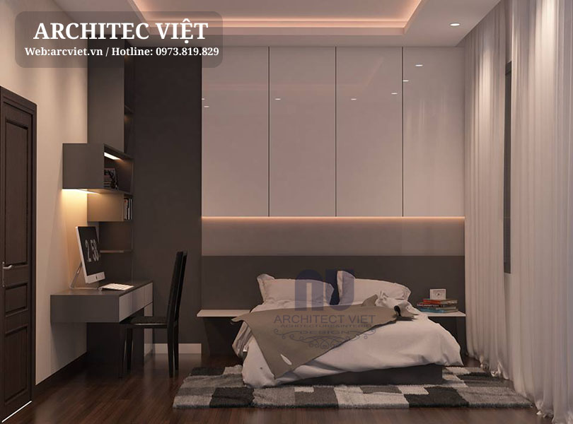 Phòng ngủ nhà phố hiện đại