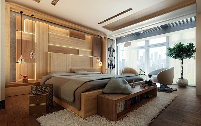 Phòng ngủ nhà phố hiện đại