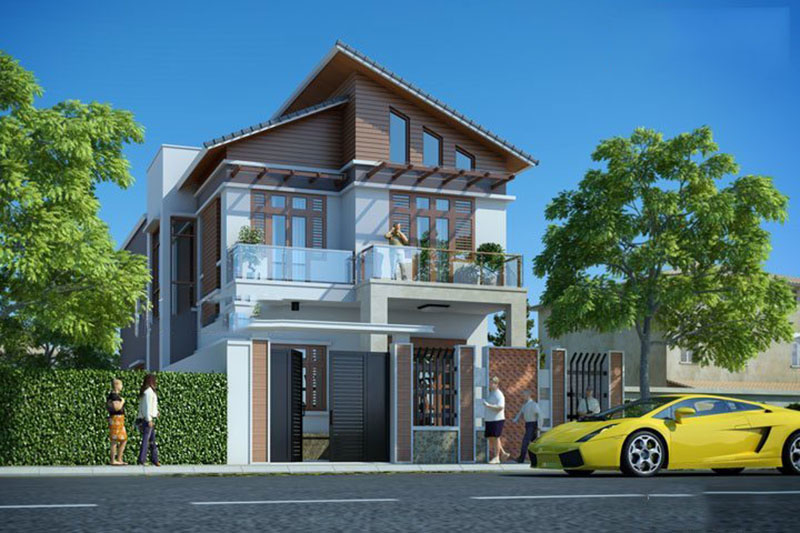 thiết kế nhà phố 2,5 tầng 120m2 đẹp sang trọng thiết kế nhà phố 2 tầng 1 tum 120m2