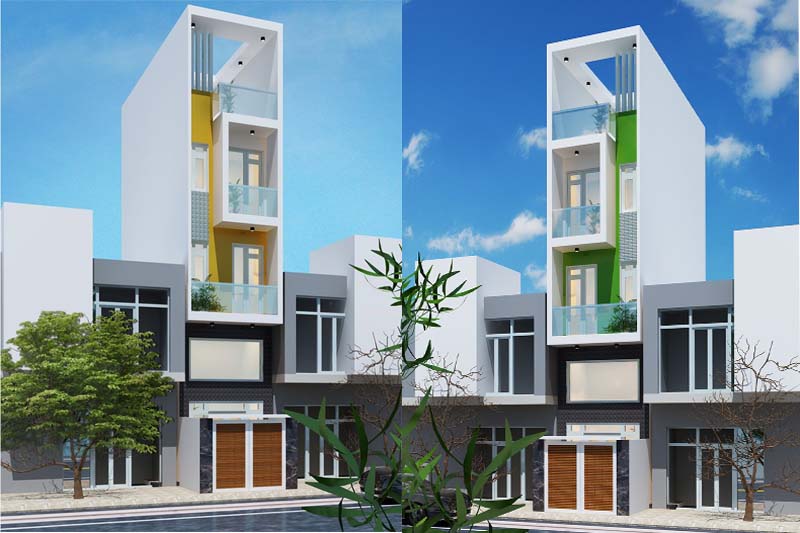 thiết kế nhà phố 3 tầng mặt tiền 3,5m thiết kế nhà phố 3 tầng