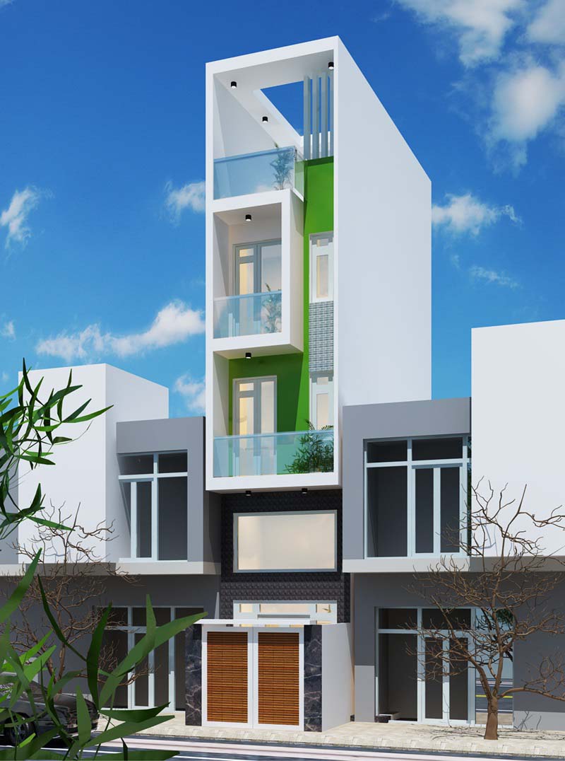 ngoại thất sang trọng mẫu nhà phố 3 tầng