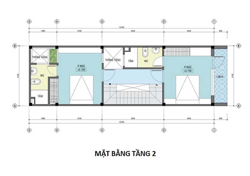 Bố trí mặt bằng công năng tầng 2 mặt bằng công năng tầng 2
