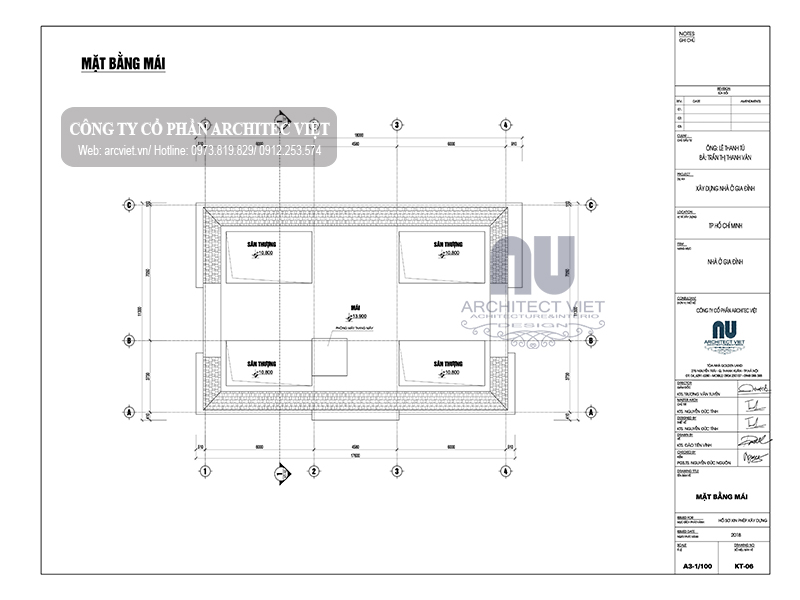 Bản vẽ bố trí mặt bằng công năng biệt thự 4 tầng tân cổ điển bản vẽ mặt bằng tầng mái biệt thự 4 tầng 19x12m
