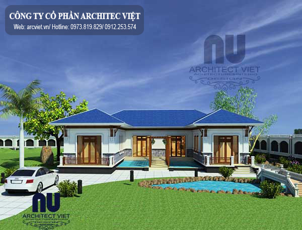 Biệt thự 1 tầng chữ U 350m2 3 phòng ngủ Biệt thự 1 tầng chữ U 350m2 3 phòng ngủ