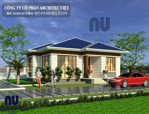 thiết kế biệt thự vườn 1 tầng 120m2 đẹp thiết kế biệt thự vườn 1 tầng 120m2