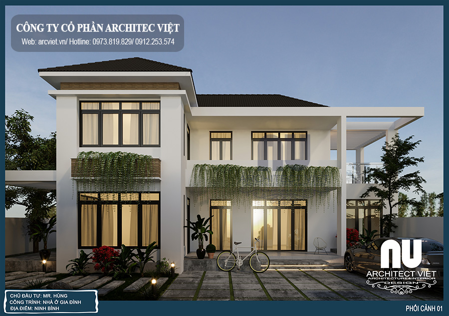tư vấn thiết kế biệt thự chữ L mẫu nhà đẹp