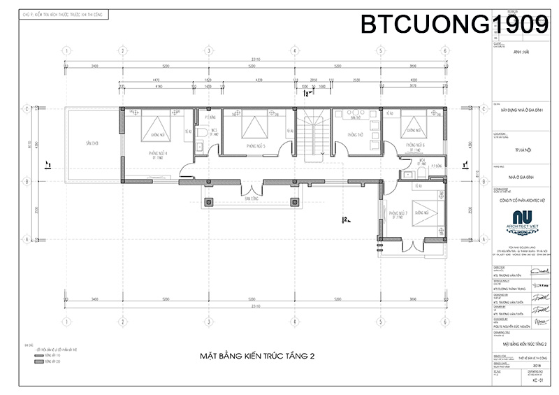 mẫu nhà đẹp bố trí mặt bằng tầng 2