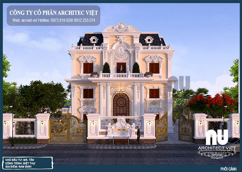 Mẫu thiết kế biệt thự 3 tầng đẹp Mẫu thiết kế biệt thự 3 tầng đẹp