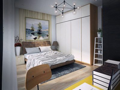 không gian phòng ngủ nổi bật với nội thất hiện đại
