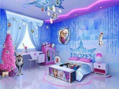 phòng ngủ bé gái cực sáng tạo với các nhân vật hoạt hình