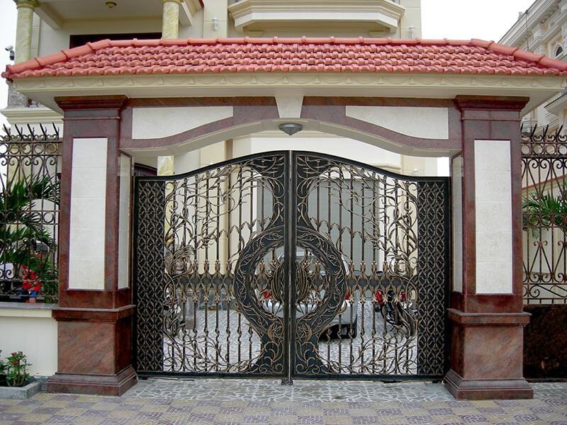thiết kế cổng nhà theo phong thủy