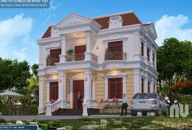 MẪU BIỆT THỰ TÂN CỔ ĐIỂN 2 TẦNG 100M2