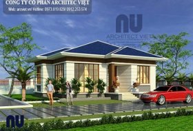 MẪU BIỆT THỰ VƯỜN 1 TẦNG 120M2