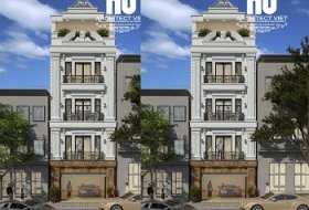 THIẾT KẾ NHÀ PHỐ 4 TẦNG 1 TUM 50M2
