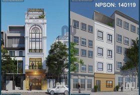 THIẾT KẾ NHÀ PHỐ 4 TẦNG MẶT TIỀN 5M