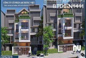 THIẾT KẾ NHÀ PHỐ 4 TẦNG 90M2